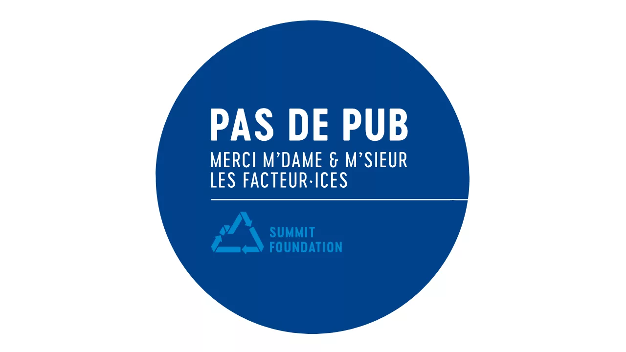 Adesivo "No Pubblicità" Summit Foundation