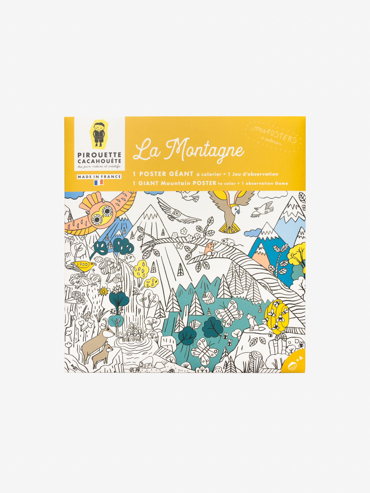 La Montagna - Poster gigante da colorare